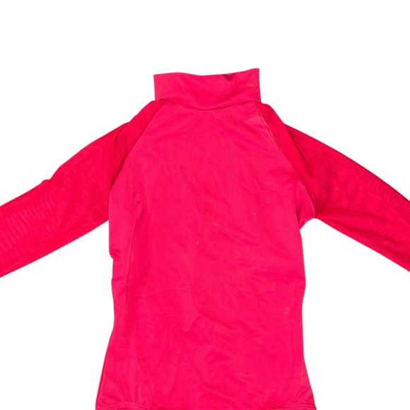 Balera Dancewear | Mesh Sleeve Open Back Leotard Red, Size SA - Picture 5 of 7
